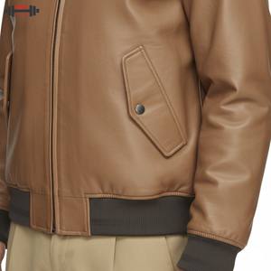 Blouson aviateur en cuir véritable à rayures en velours côtelé multicolores pour femmes, arrivée 2025, qualité supérieure, vente en gros personnalisée - Product Image 5