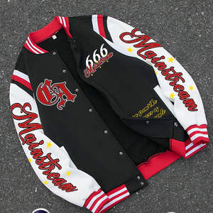 Veste universitaire décontractée vintage unisexe, nouvelle mode, veste de baseball varsity personnalisée, bomber en molleton chauffant, logo frontal - Product Image 1