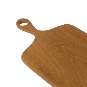 Planche à découper en bois de teck simple mais élégante avec poignée robuste et originaire d'Indonésie pour les blocs à découper - Product Image 6