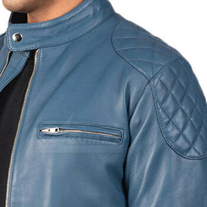 Chaqueta de cuero para hombre de otoño e invierno, chaqueta de cuero para hombre de la mejor calidad, chaqueta transpirable de cuero genuino para hombre - Product Image 6