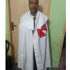 MASONIC PAST MASTER BORDADO A MANO DELANTAL PUÑO Y COLLAR MATCH BLUE TERCIOPELO Grand Inspector French National Grand - Product Image 6