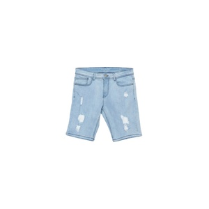 Shorts en jean pour hommes urbains, coupe ample, coton délavé, style décontracté, streetwear d'été, coupe droite, vintage, tissé, personnalisé, ODM, marque privée - Product Image 4