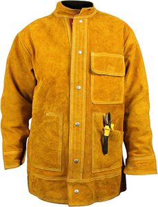 Chaquetas de soldadura antiestáticas ignífugas y resistentes al fuego de seguridad personalizadas chaqueta de ropa de trabajo FR de soldadura impermeable para soldador - Product Image 3