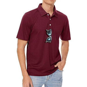 Camisas de Manga Corta para Hombre, Tejido Sólido Antiarrugas, Corte Regular, 100% Algodón, Camisetas Polo - Product Image 4