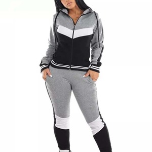 Survêtements avec logo personnalisé de haute qualité panneaux ensemble de 2 pièces sweats à capuche pour femmes sweat-shirt survêtement pour femmes survêtements décontractés - Product Image 5