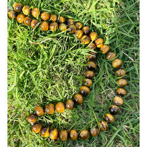 Collares de cuerda de cuentas redondas de ojo de tigre natural de alta calidad de tamaño personalizado - Product Image 3