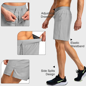 Pantalones cortos ligeros de verano para hombre, pantalones cortos deportivos de algodón de malla para correr para hombre, cintura elástica cómoda - Product Image 6
