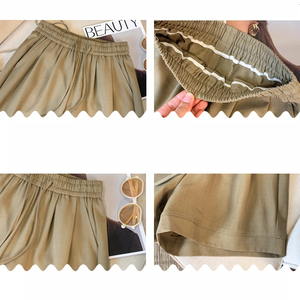 2025 Women's High Waist Oversize Shorts Summer Cotton Linen Casual Sports Shorts Sequined Fashionable Female Short Pants - Product Image 6