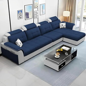Custom Factory Small Simple Modern Living Room Extraíble Lavable <span class=keywords><strong>Corner</strong></span> 3 <span class=keywords><strong>4</strong></span> 5 Asiento Sofá seccional Sofá de tela para apartamento - Product Image 2