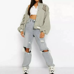 Venta caliente personalizado bordado Logo béisbol Bomber Letterman Varsity chaqueta para hombres College Wear Bomber Jacket 2024 - Product Image 2