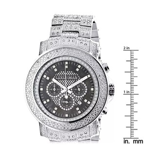 Montre Unisexe Luxurman Surdimensionnée avec Diamants Moissanite 2 carats, Style Escalade en Céramique et Cristal, Bijou Hip Hop Tendance à Quartz - Product Image 5