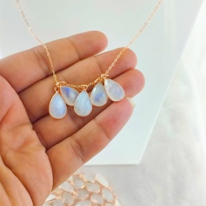 Conectores de piedra lunar arcoíris, colgante de plata de ley chapado en oro, joyería, pulsera, collar, conjunto para suministro de fabricación de fiestas - Product Image 1