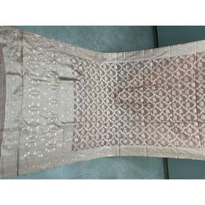 ผ้าซารีผสมผสานความเงางาม ผลิตในอินเดีย เหมาะสำหรับงานกลางคืน มีจำหน่ายในราคาส่งออก - Product Image 4