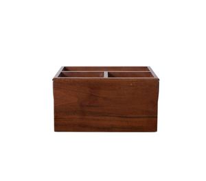 Best Wooden Utensil Organizer With Black Metal Handle Caddy Kitchen Tool Organizer For Home Restaurants And Hotel Hot Selling - Product Image 5
