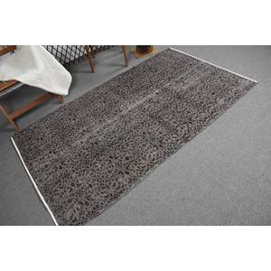 พรมตุรกีสีดำวินเทจสีเทาแบบทันสมัยพื้นที่ขนาดใหญ่3.9x6.9ฟุตสไตล์คลาสสิกการเย็บปะติดปะต่อกันสไตล์คลาสสิกผ้าขนสัตว์เป็นมิตรกับสิ่งแวดล้อมห้องรับประทานอาหาร - Product Image 2