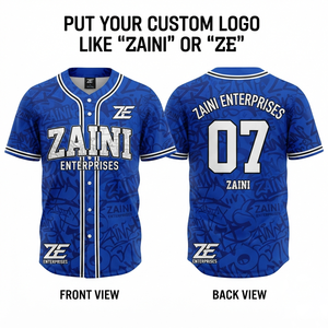 เสื้อเบสบอลชาย ผ้าโพลีเอสเตอร์พรีเมียม 180 GSM แห้งเร็ว ระบายอากาศได้ดี สีดำขาว ปักโลโก้เพชรตามสั่ง พร้อมชื่อผู้เล่น - Product Image 1
