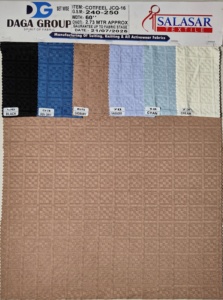 Doublure brossée organique en tissu spandex en tricot de jersey à motif hexagonal en sergé léger pour vêtements de sport et vêtements décontractés - Product Image 2