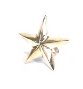 Rond de serviette fleur dorée classique accents de feuilles ornées vaisselle sophistiquée métal durable disponible au prix de gros - Product Image 6