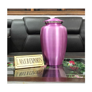 Good Quality Customized Logo Multi-color <b>Funeral</b> <b>Supplies</b> Adult Cremation Aluminium Urns From Trusted Indian Exporter - Product Image 1