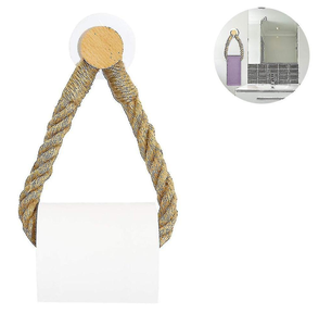 Dispensador de portarrollos de papel higiénico de baño de cuerda de alta calidad con estante para decoración de sala de estar de baño más vendido - Product Image 3