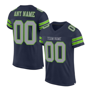 Ensemble de maillots d'entraînement de football américain personnalisés de haute qualité, grande taille, manches courtes, protection UV, cousus - Product Image 1