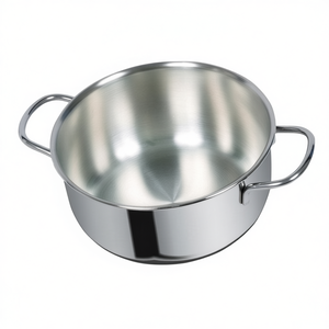 Metalsomma 24cm Stainless Steel <b>Saucepan</b> with Deep Polished Casseroles Durable Minimalist Design - Product Image 2
