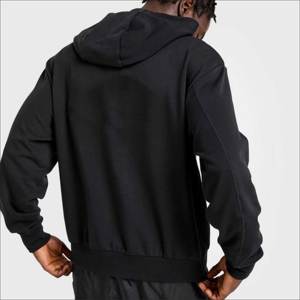 Sweat-shirt à capuche zippé en molleton de coton épais de qualité supérieure, style streetwear oversize, mode décontractée automne - Product Image 3