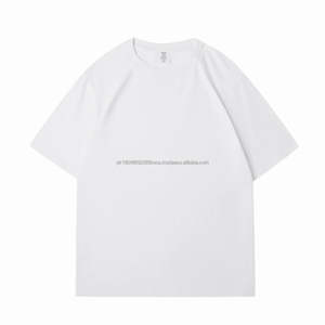 Camiseta de 100% algodón unisex de alta calidad 220gsm manga corta ajuste suelto para imprimir camiseta en blanco para hombre - Product Image 3