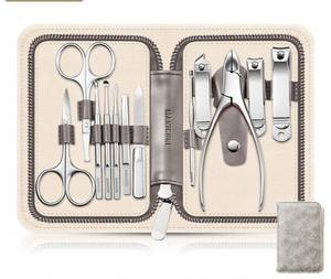 Ensemble de manucure et de pédicure professionnel en acier inoxydable Kit de toilettage pour la maison et le voyage pour hommes et femmes par ANAAIF - Product Image 6