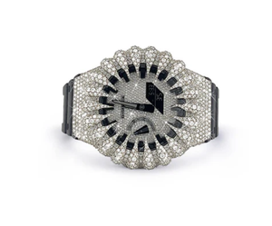 Montre de luxe antique avec lunette dorée, diamants naturels et moissanite, mouvement à quartz en acier inoxydable, date automatique, unisexe - Product Image 2