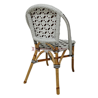 Ensemble de chaises de salle à manger d'extérieur en rotin synthétique naturel de qualité supérieure pour villa, parc, hôpital, résistant à l'eau