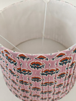 Abat-jour en coton rose clair fait main, style ferme européenne, moderne, industriel, traditionnel, écologique, imprimé, pour table, mur ou sol