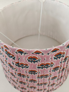 Rose clair moderne industriel et traditionnel coton abat-jour imprimé Table mur sol et pendentif abat-jour Design pour la décoration intérieure - Product Image 3