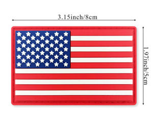 Wholesale Factory Price High Quality USA Custom Design Embossed Logo Rectangle Silicone Rubber <b>Band</b> Labels PVC Patches for <b>Hat</b> - Product Image 2