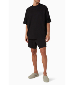 Recién llegado, conjuntos cortos de gimnasio para hombres, pantalones cortos informales de verano transpirables de algodón con camiseta, patrón sólido para hombres - Product Image 6