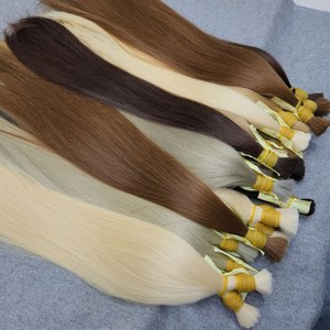 Factory Price | Vietnamese Raw Natural Wave Straight Color 8 Inches Bulk Human Virgin Extension Machine Double Weft 100 Gram - Product Image 1