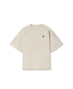 เสื้อยืดคอกลมสไตล์ฮิปฮอปผ้าฝ้าย100% สำหรับผู้ชายทรงหลวมออกแบบโลโก้250GSM สะพายไหล่ได้ตามต้องการ - Product Image 1