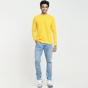 Robe pull pour homme, coton de haute qualité, coupe ajustée, sweat-shirt, logo personnalisé imprimé, col rond vintage, doublure personnalisable, vêtements d'extérieur - Product Image 2