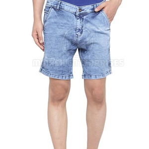 Shorts en jean pour hommes 100 % coton à séchage rapide, taille mi-haute, style décontracté uni, nouvelle collection, vente en gros OEM, logo personnalisé, marque privée - Product Image 4