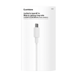 Cavo <span class=keywords><strong>Lightning</strong></span> POWER CABLE Certificato <span class=keywords><strong>Apple</strong></span> Mfi Bianco <span class=keywords><strong>2m</strong></span> USBDATAC2LMFI2MW - Product Image 2
