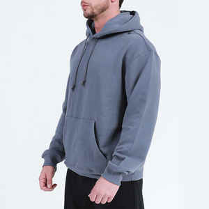 Sweat à capuche surdimensionné pour homme en molleton français 100% coton de haute qualité, personnalisé - Product Image 2