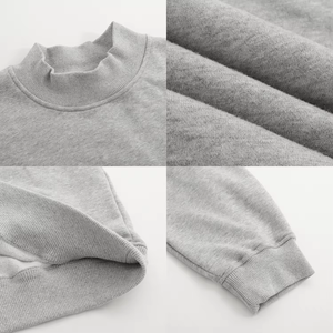 Alta calidad 100% algodón acanalado cuello grueso Streetwear hombres sudaderas con capucha sudaderas de talla grande hombres sudaderas con capucha - Product Image 5