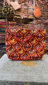 Patola Impreso Bolsas con asa superior Patola Imprimir Bolso de mano Bolsas DE RECUERDO DE BODA Regalo de devolución de boda para invitados - Product Image 3