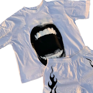 New Summer T Shirt and Short Set Crop <b>Top</b> Shirt Plus Size 100% Cotton Short Sets for <b>Women</b> 2025 - Product Image 4