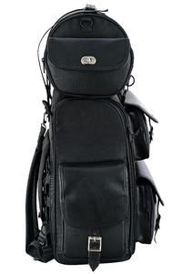 Sac de voyage pour moto en cuir grand format SKI INTERNATIONAL Vance, sac à dos noir avec clous, SI-MB-778, élégant bagage pour vélo - Product Image 5