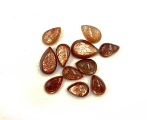 Cabochon de poire en pierre de soleil orange naturelle de haute qualité 3-9 MM IGI certifié pour la fabrication de bijoux pierres précieuses en vrac - Product Image 5