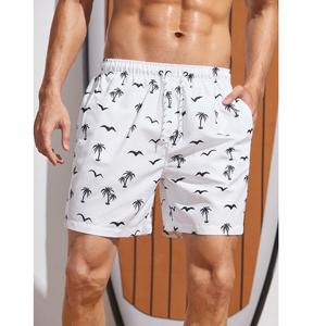 BD vente en gros été hommes ample genou longueur quotidien décontracté short droit imprimé motif solide - Product Image 5