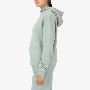 Sudadera con Capucha Larga y Holgada Personalizada para Mujer, de Algodón y Felpa, con Insignia Bordada en 3D, Bolsillo Delantero Tipo Canguro, Cordón Ajustable, para Invierno - Product Image 5