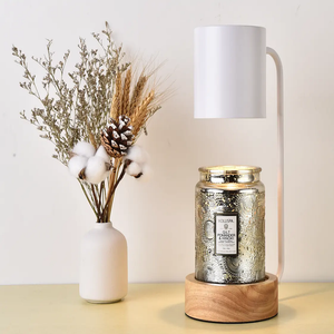 Nouveau style de luxe européen hôtel bar restaurant salon chambre chevet table en marbre bougeoir en bois - Product Image 1