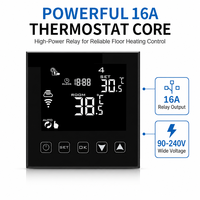 Termostato Eléctrico para Calefacción por Suelo Radiante HY603WE 16A, Control Remoto por Aplicación Tuya Smart, Bloqueo Infantil y Anticongelamiento, Suministro Directo de Fábrica